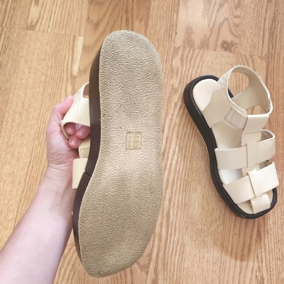 EUC Pilcro Anthropologie Fisherman Platform  Cream Sandals, Size 40 Or 9 - Picture 6 of 13
